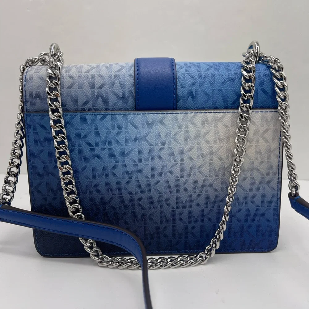 Michael Kors Greenwich Sm Ombré Color-Block Signature Logo Flap Crossbody XBODY - Picture 14 of 16